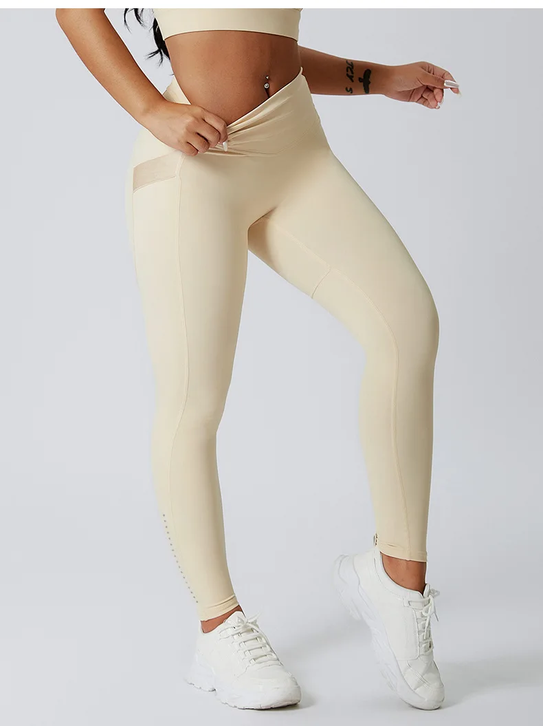 Fall 2024 Leggings Exercise Women Fitness Hip Yoga Pants Wearing Outside Sports Wholesale Custom Logo Women Clothes