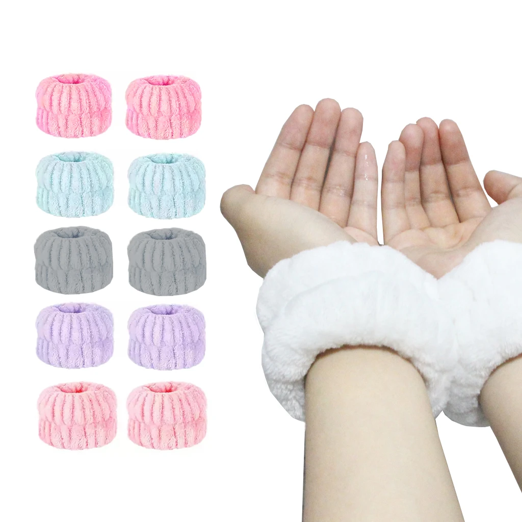 Custom Logo/Color Spa Wrist Washband Wrist Washband Towel Wristbands for Washing Face Absorbent Wristbands