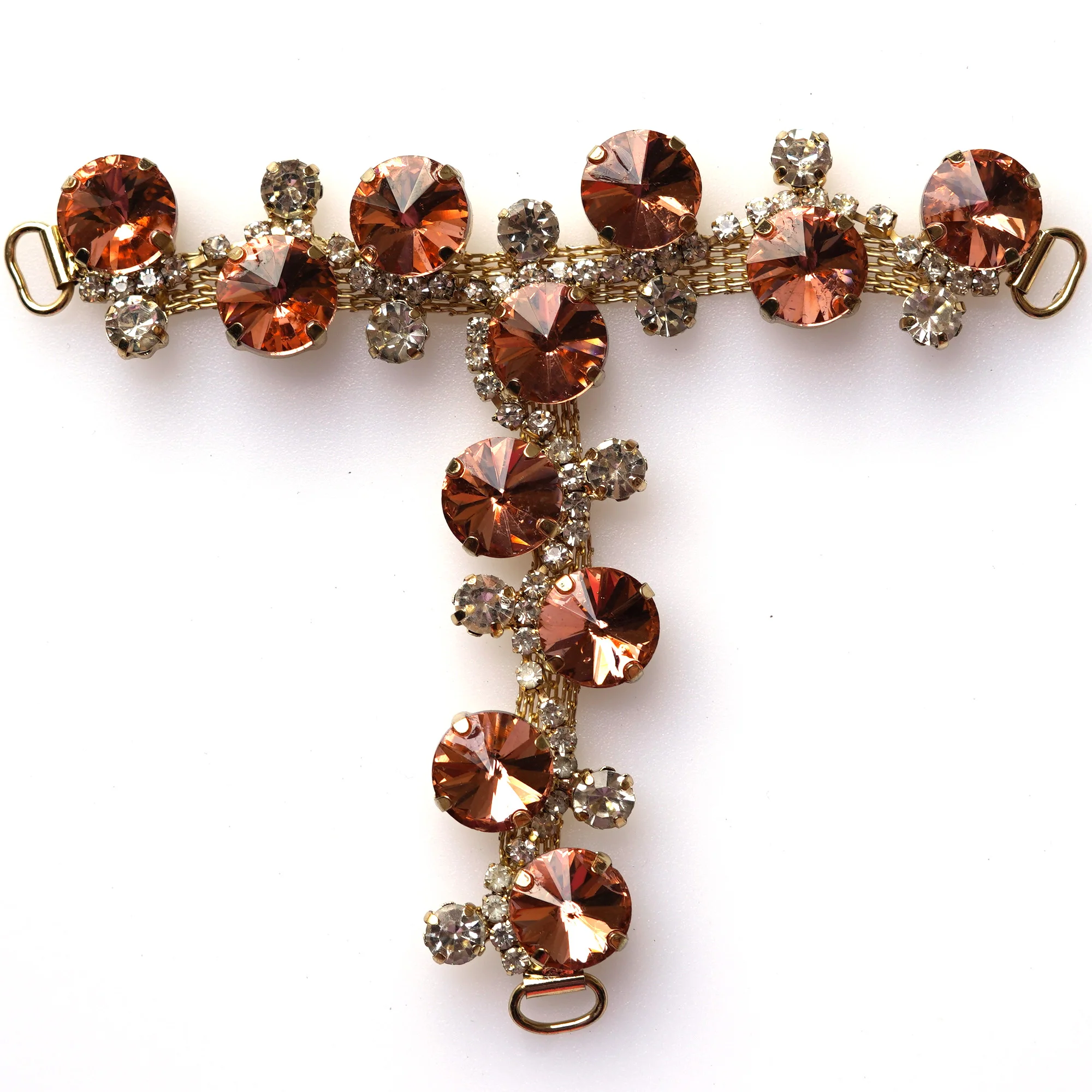 Оптовая продажа, модные красивые металлические шнурки для шнурков, Т-образные очаровательные украшения для женских сандалий с кристаллами