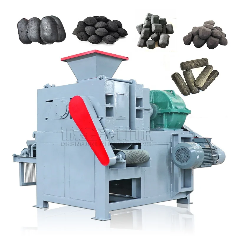 High Production Long Briquette Burning Coal Powder Briquetting Machine Bbq Charcoal Balls Pressing Machine