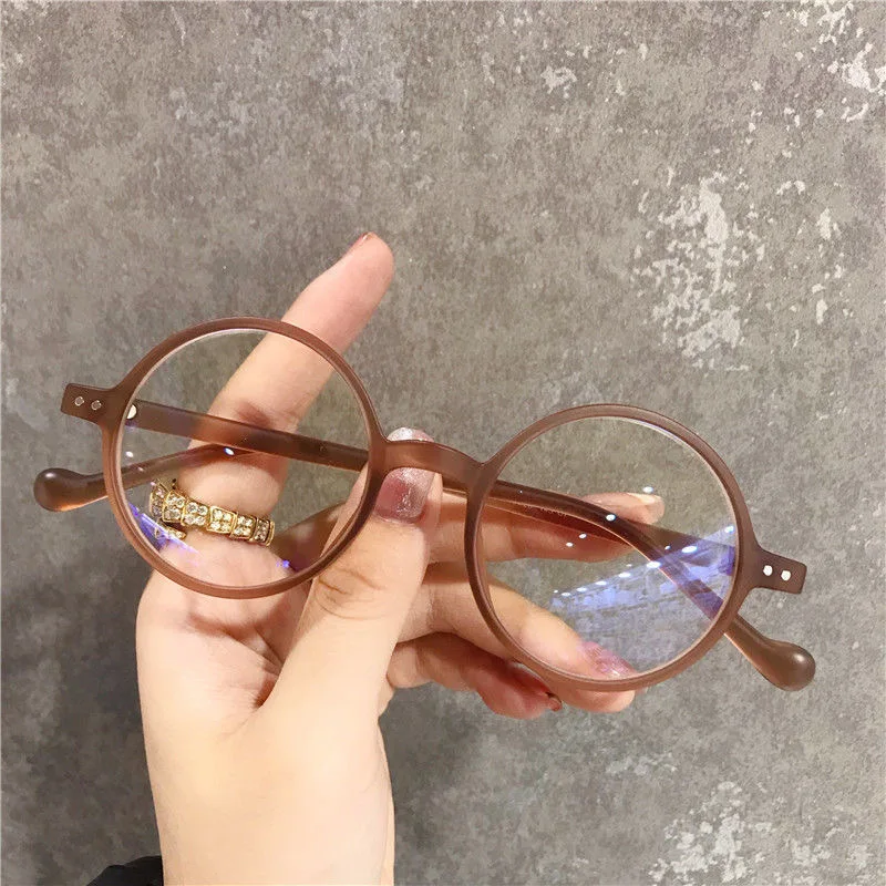 Anti-blue reading glasses Fashion women custom logo circular frame best quality reading glasses with diopter