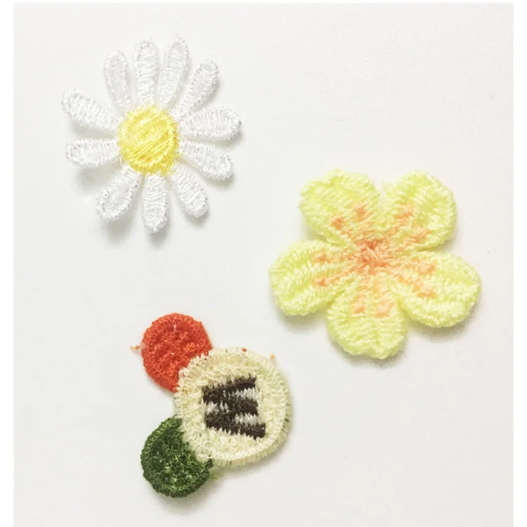 High quality cotton mini 2cm cute sun flower embroidery patch