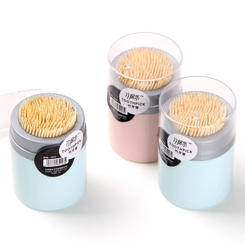 
Wholesale Hot Sale 65 mm * 1.8 mm 260 pcs Eco friendly Restaurant Double Head Disposable Toothpick container holder bottle 
