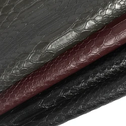 High-quality Fastening mens jackets pu fabric 100%PU  Artificial Leather snake skin pu leather product