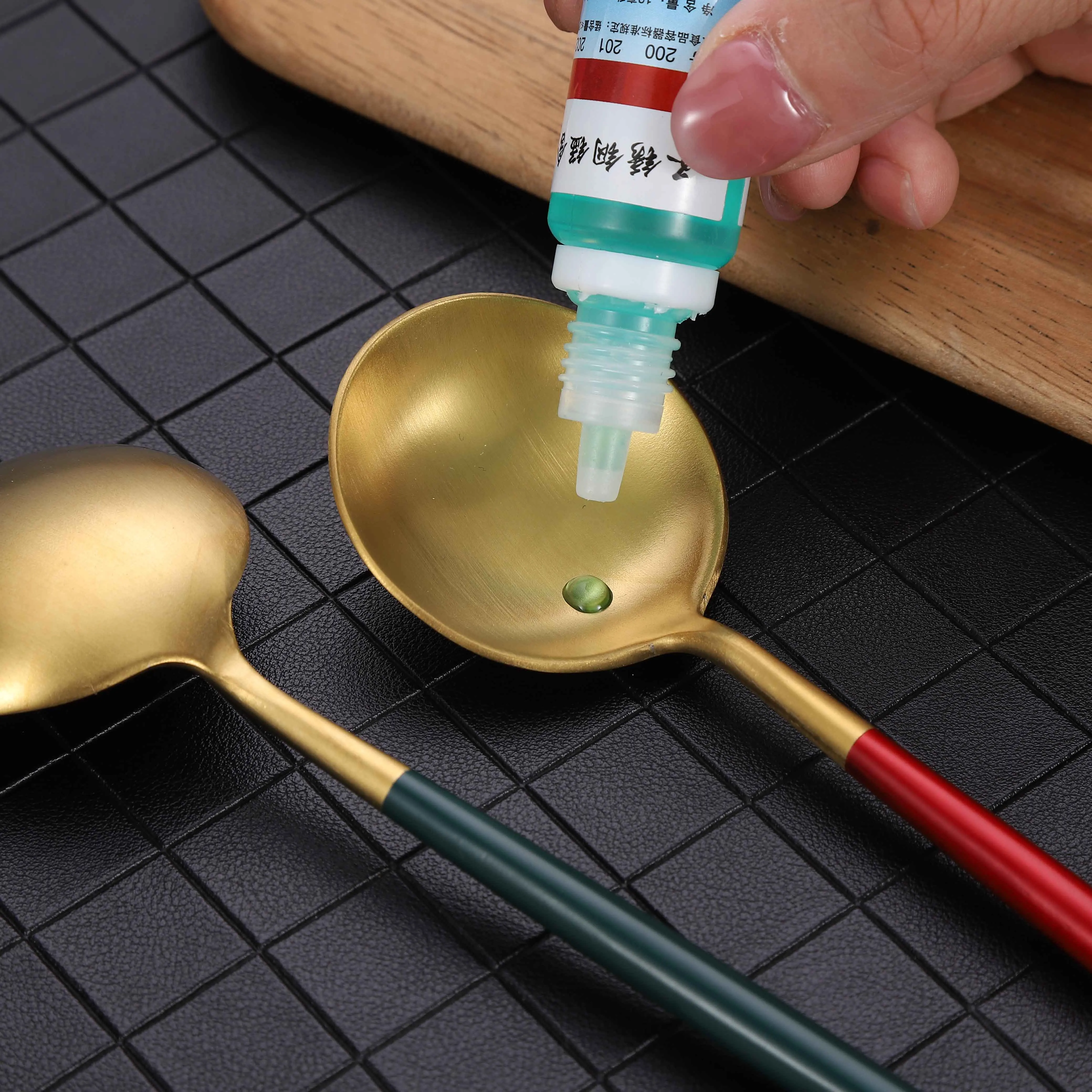 Столовые приборы из нержавеющей стали с ручкой для рисования, 18/10, 5 шт.