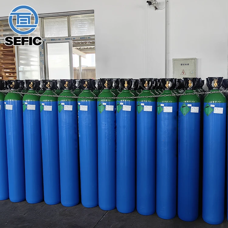 TUV TPED Approved 200bar 50L High Pressure Steel Argon Gas Cylinder Bottle