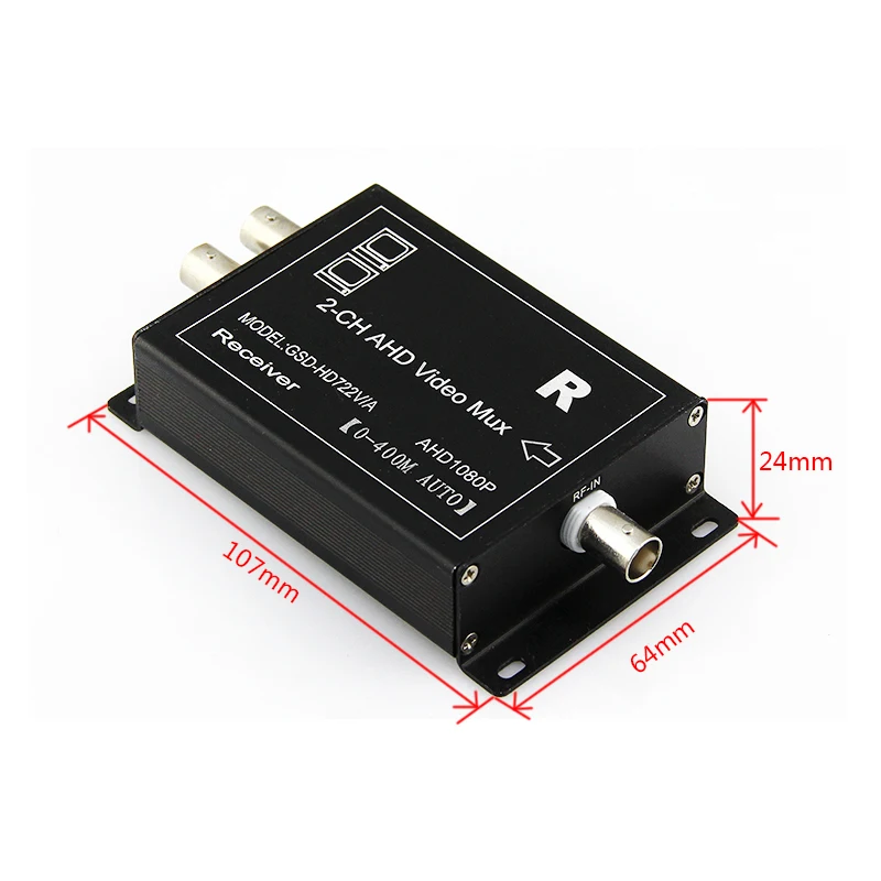 2 channel hd coaxial video multiplexer for cctv cameras