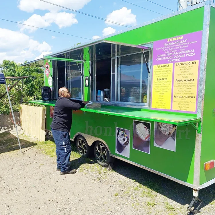 Multifunction 13 ft food truck 12 ft fully equipped food trailer mobile-food-truck-for-sale