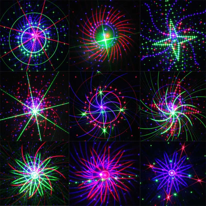 2024 RGB 3D космические 16 моделей праздничное Лазерное освещение фестивальное Освещение Проектор для наружного внутреннего декора