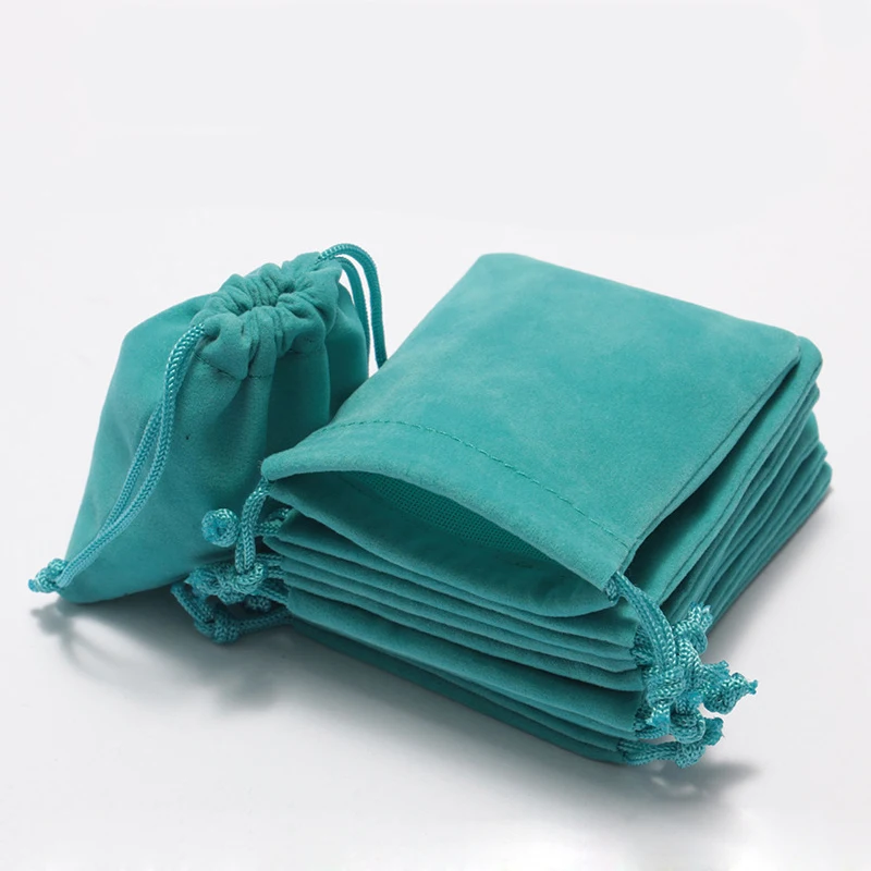 Luxury Jewelry Pouches with Custom Logo Suede Velvet Small Drawstring Bag for Cosmetic Eye Cream package