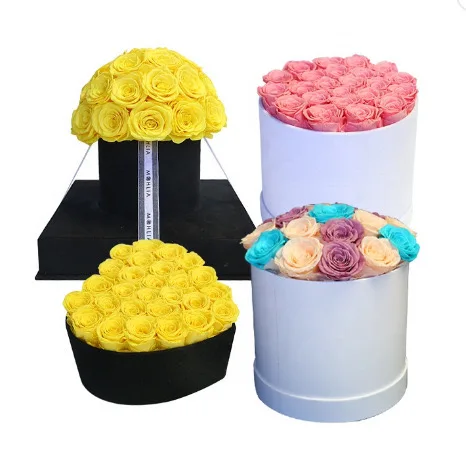 Novelty Luxury Preserved Flower Forever Eternal Rose Box Valentines Mothers Day Gifts Preserved Roses