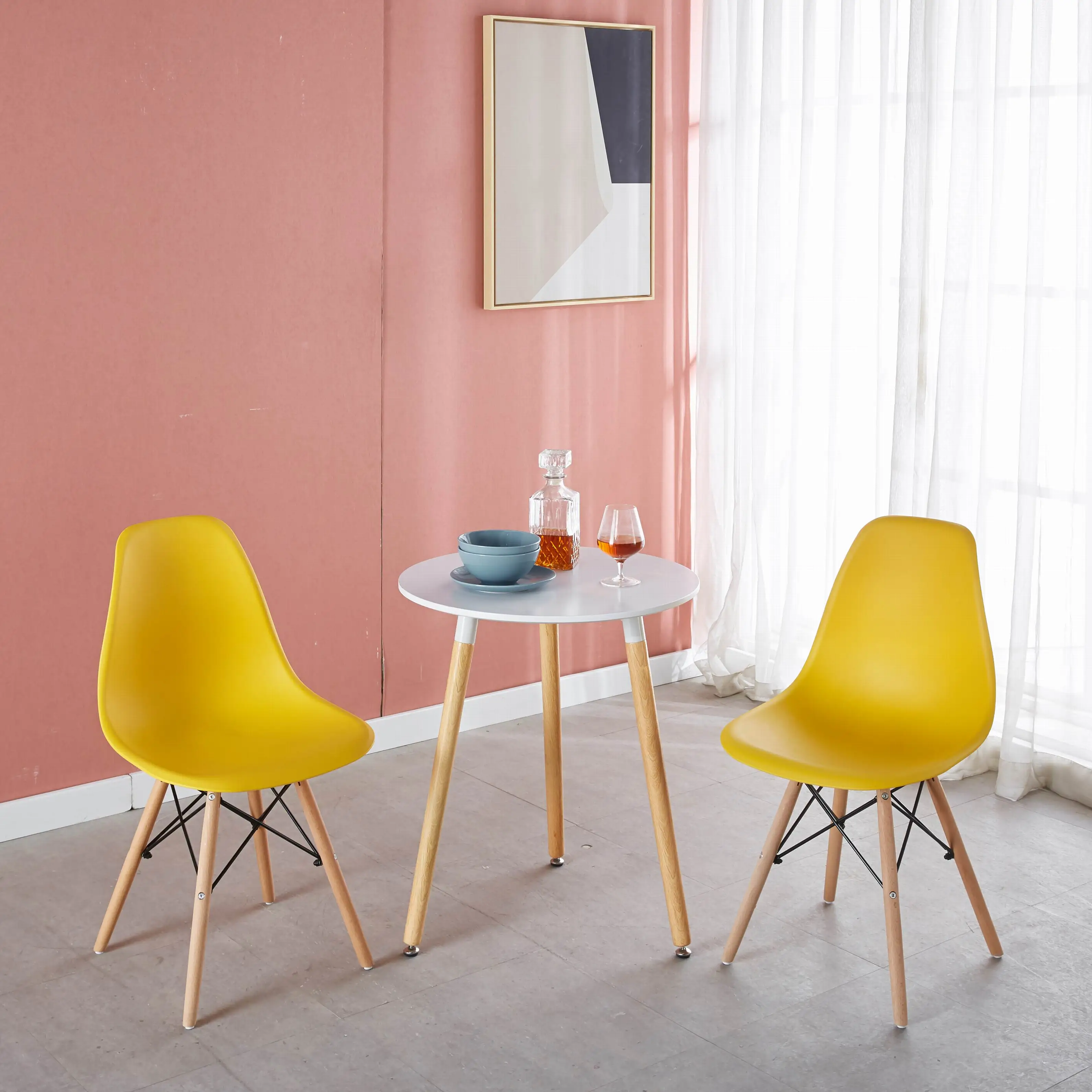 
Dining Room Chairs Plastic Chairs for Home Furniture Glass Fiber Leisure Chair Modern Fiberglass 