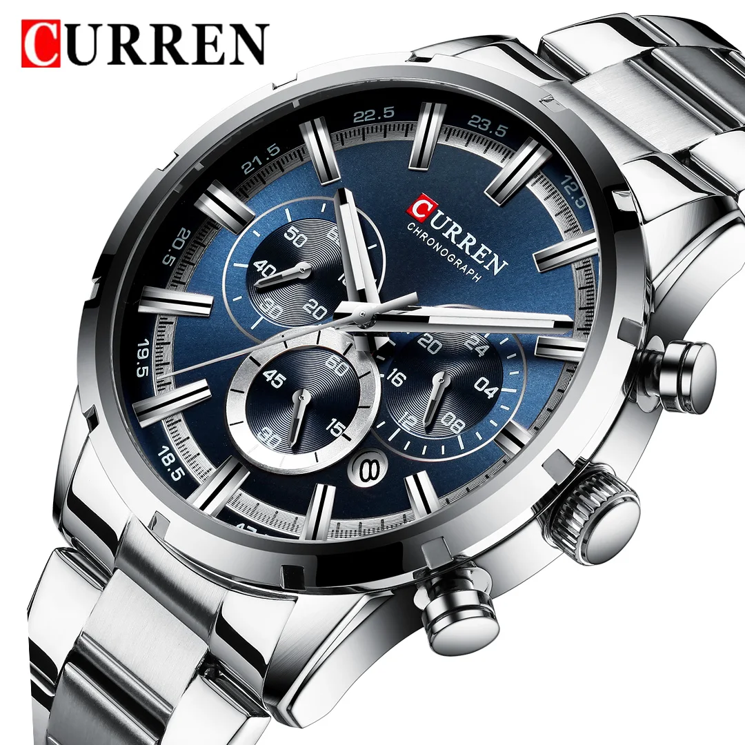 CURREN 8355 Top Quality Business Quartz Man Wrist Watch Big Face Display Your Charm Steel Watches
