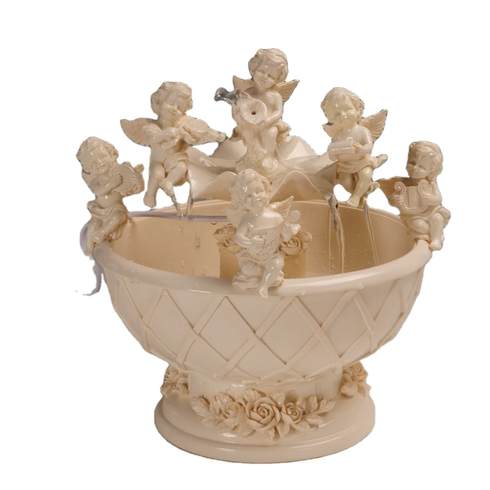 
Resin polyresin angels fountain resin craft gift home decoration 