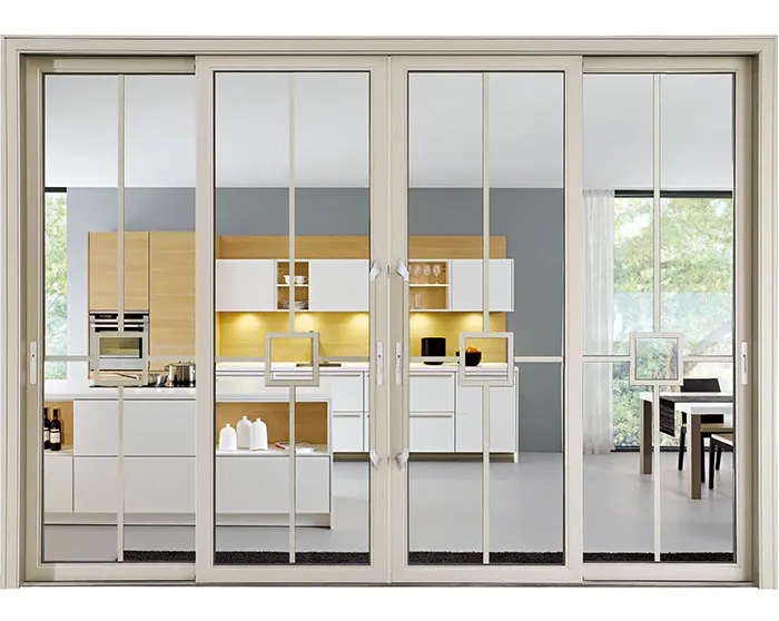AS2047 Soundproof Super saving energy Outdoor Balcony Aluminum Double Tempered Low E  Glass Garden Sliding Door