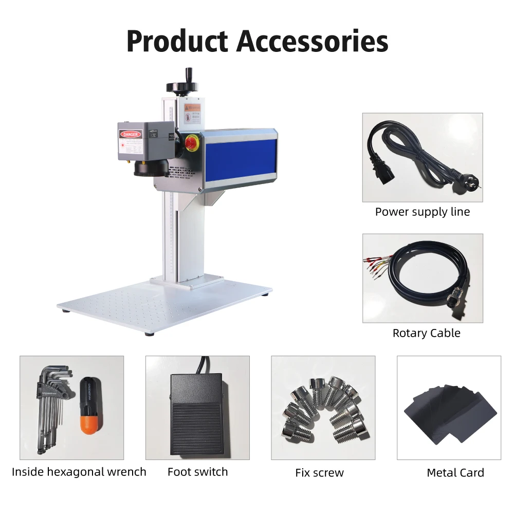 Kindlelaser 30w integrated Fiber Laser Marking Machines Portable Laser engraving Machine High-Precision for metal pen pet tag