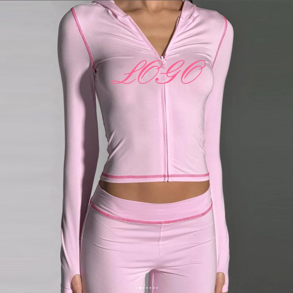 2024 Tracksuits Bodysuit Jacket Skinny Women Zipper Sweatshirt Flared Track Pants 2 Piece Set Tracksuits for Women