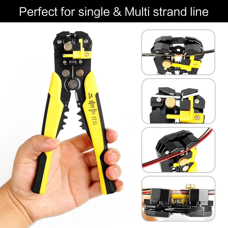 Electrical Multi Functional Cutting Hand Tool Tube Cord End Bootlace Ferrule Cable Lugs Terminals Crimping Wire Strippers Tool