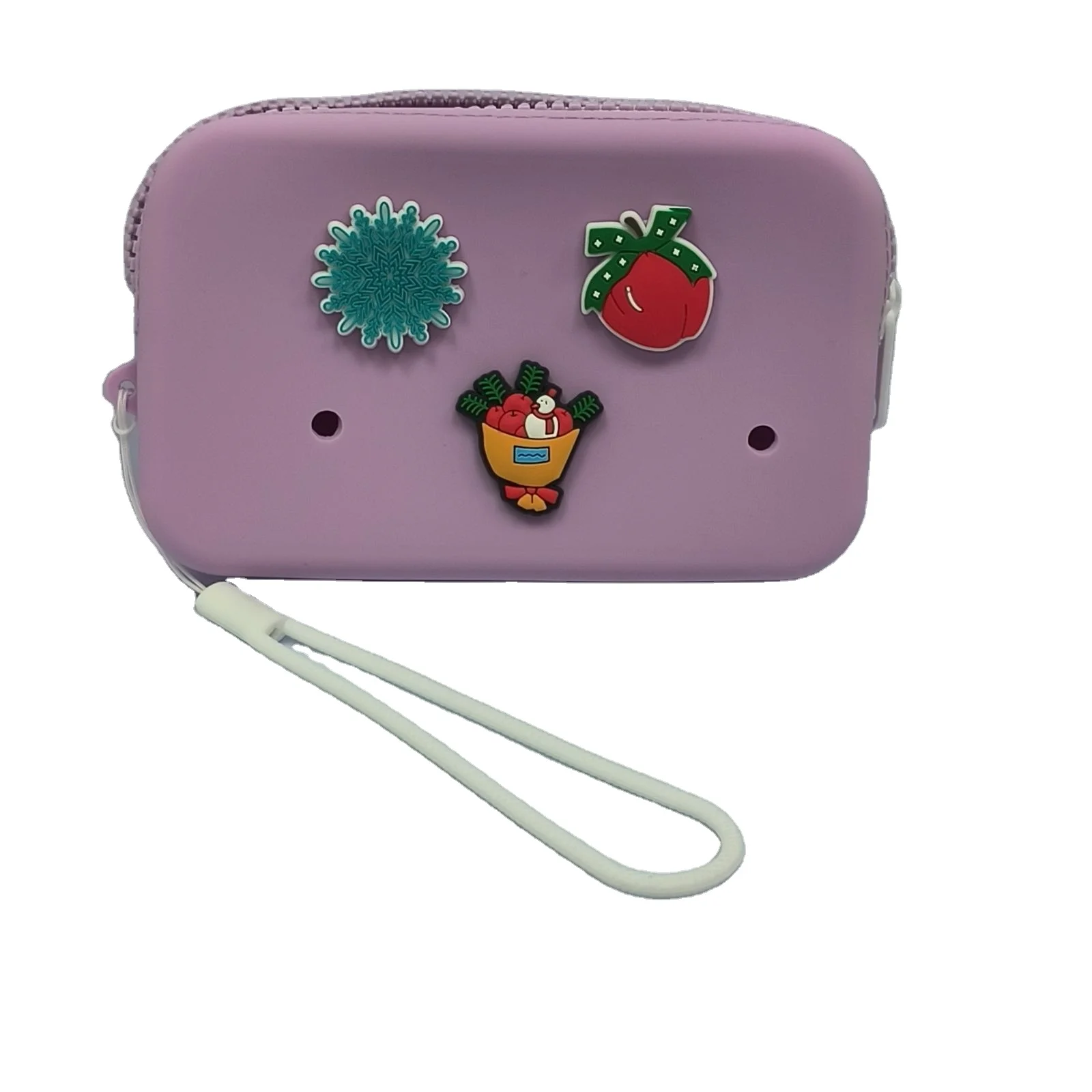 Custom Silicone Pouch Coin Purse for Women Cute Small Wallets Change Purse Coin Pouch with holes