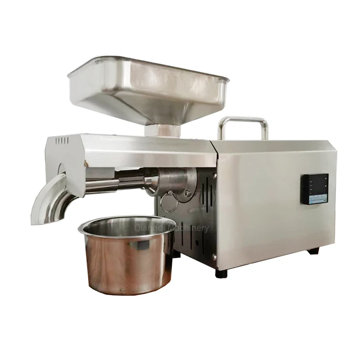 small stainless steel peanut sesame olive palm seeds food oil pressing machine