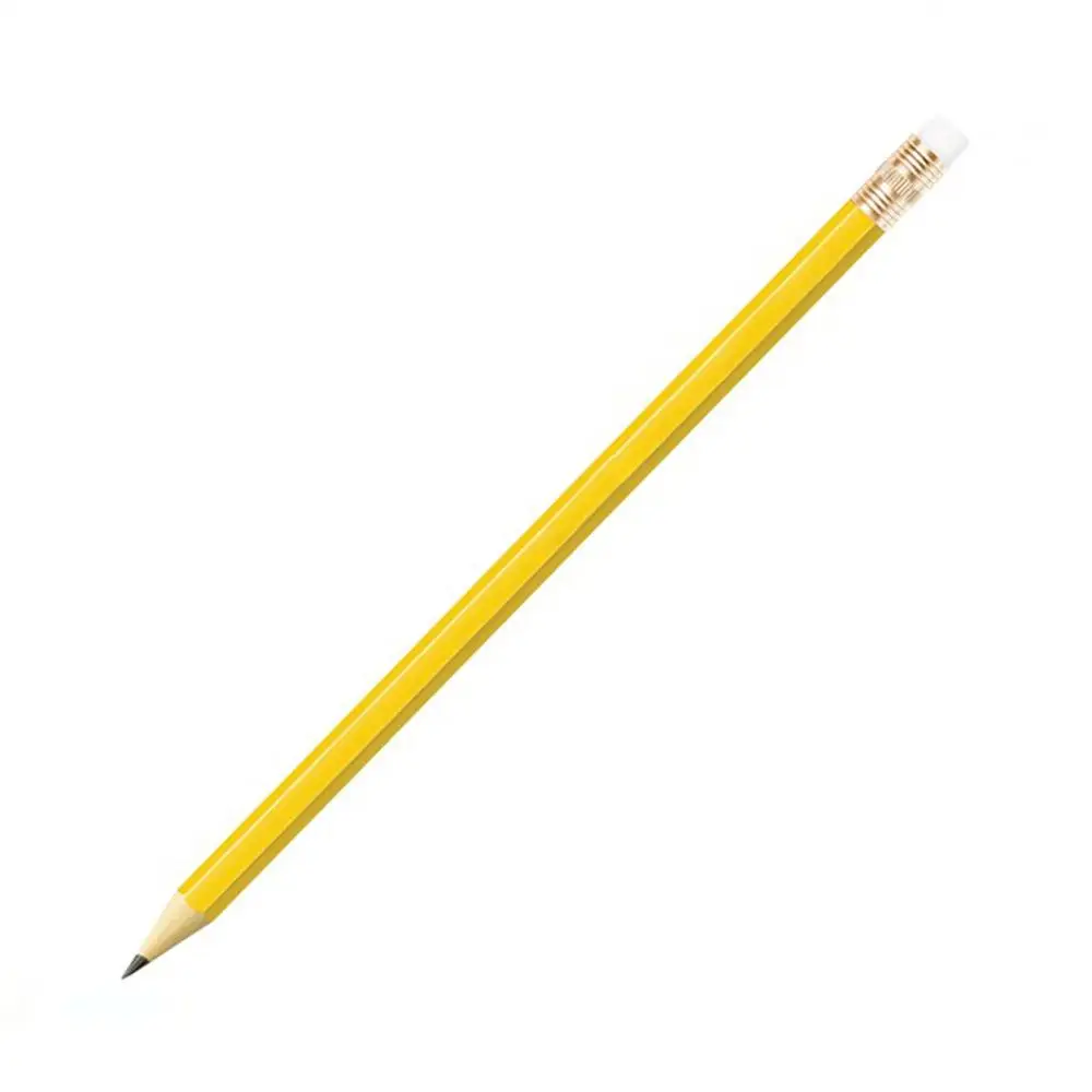 
High quality Lapices Lapis Lapis De Cor Lapiz Customized Logo Yellow Pencil With Eraser Wooden Pencils with EN71 and FSC 