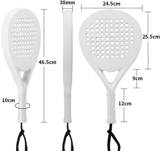Custom Professional High Quality Diamond Shape Padelracket Padel Paddle Tennis Racket