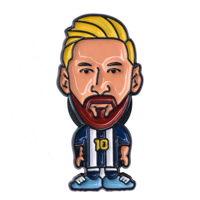 custom inter miami football club hat pins metal super messi Lapel Badges Hard Enamel