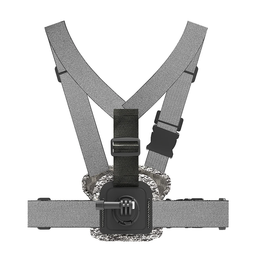 Dual Mounts Adjustable Elastic Harness Chest Strap Mount for GoPros Hero8/7/6/5 and DJI Osmo Action Camera