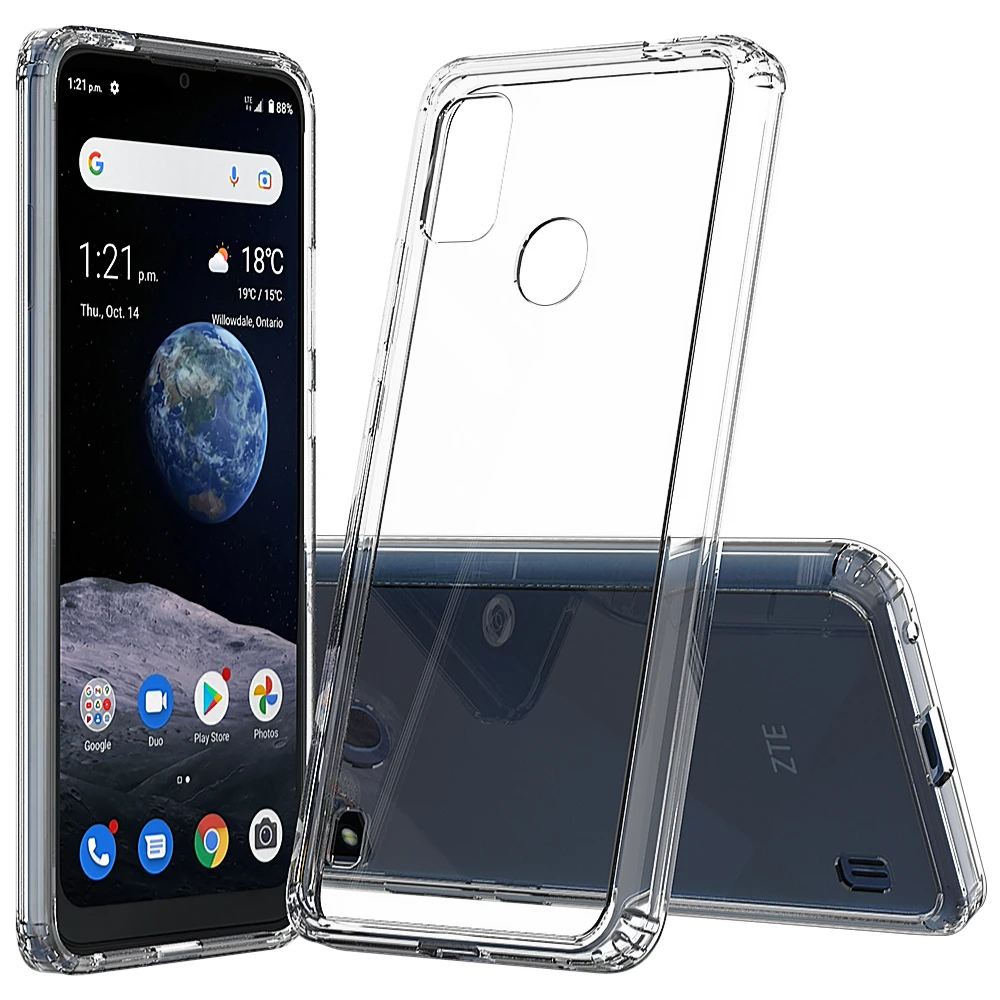Mobile Phone Accessories Transparent Phone Case PC+ TPU Acrylic Bumper Case For ZTE A7P