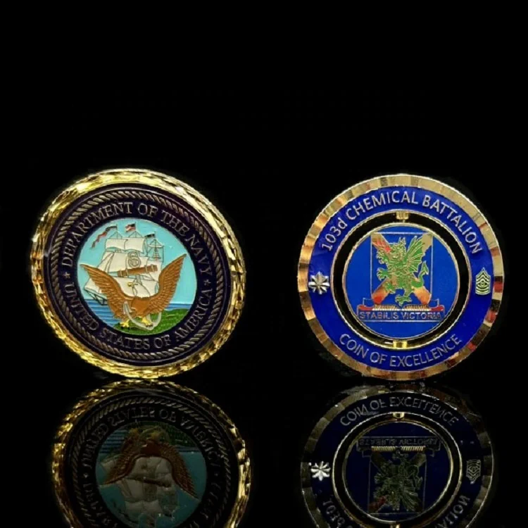 High Quality Custom 3D Die Cast Old Logo Antique Copper Metal Engraved Number Challenge Coins For Souvenir