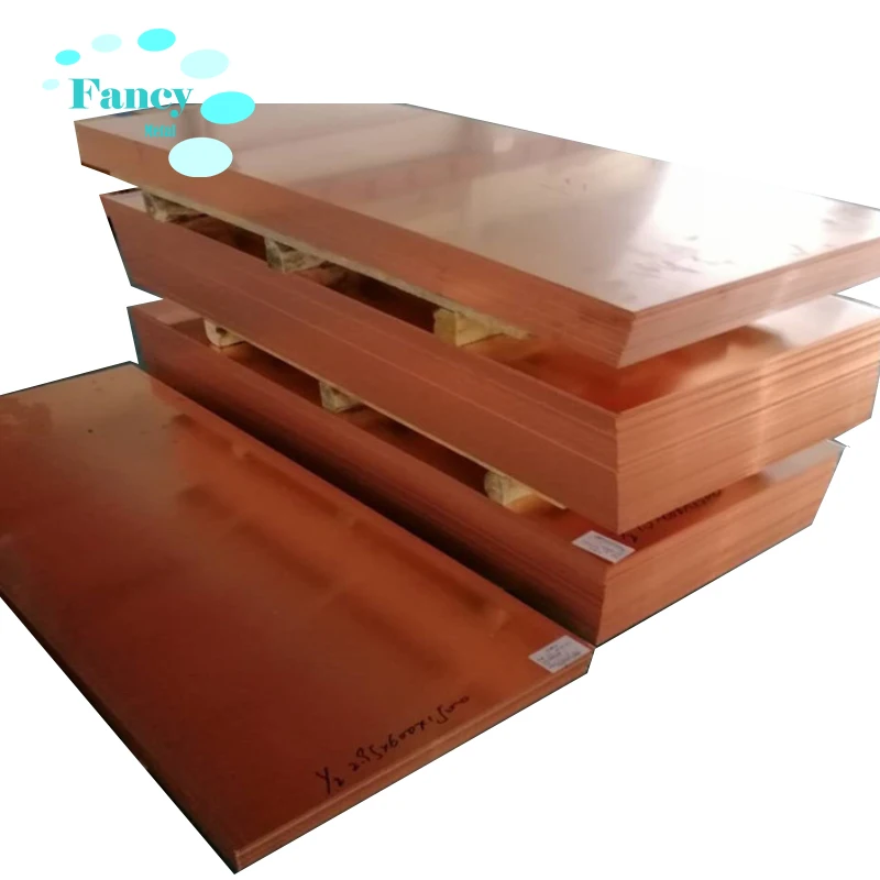 Brass 4mm~2500mm Non-alloy Indusry 99.9% 196 35  Sheets Red Copper Sheets Plate Price Oxygen-free Copper Plates