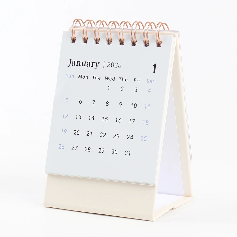 2025 Desktop Month Calendar Decorative Desktop Calendar 2025 Mini Calendar With Pocket And Sticky Note Custom Printing Service
