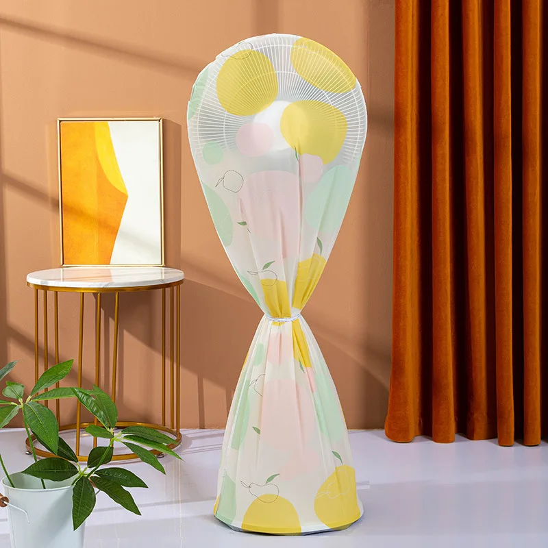 All Cover Floor-standing Electrical Fan Dust Cover Waterproof PEVA Anti Baby Finger in Protection Fan Cover Organizer