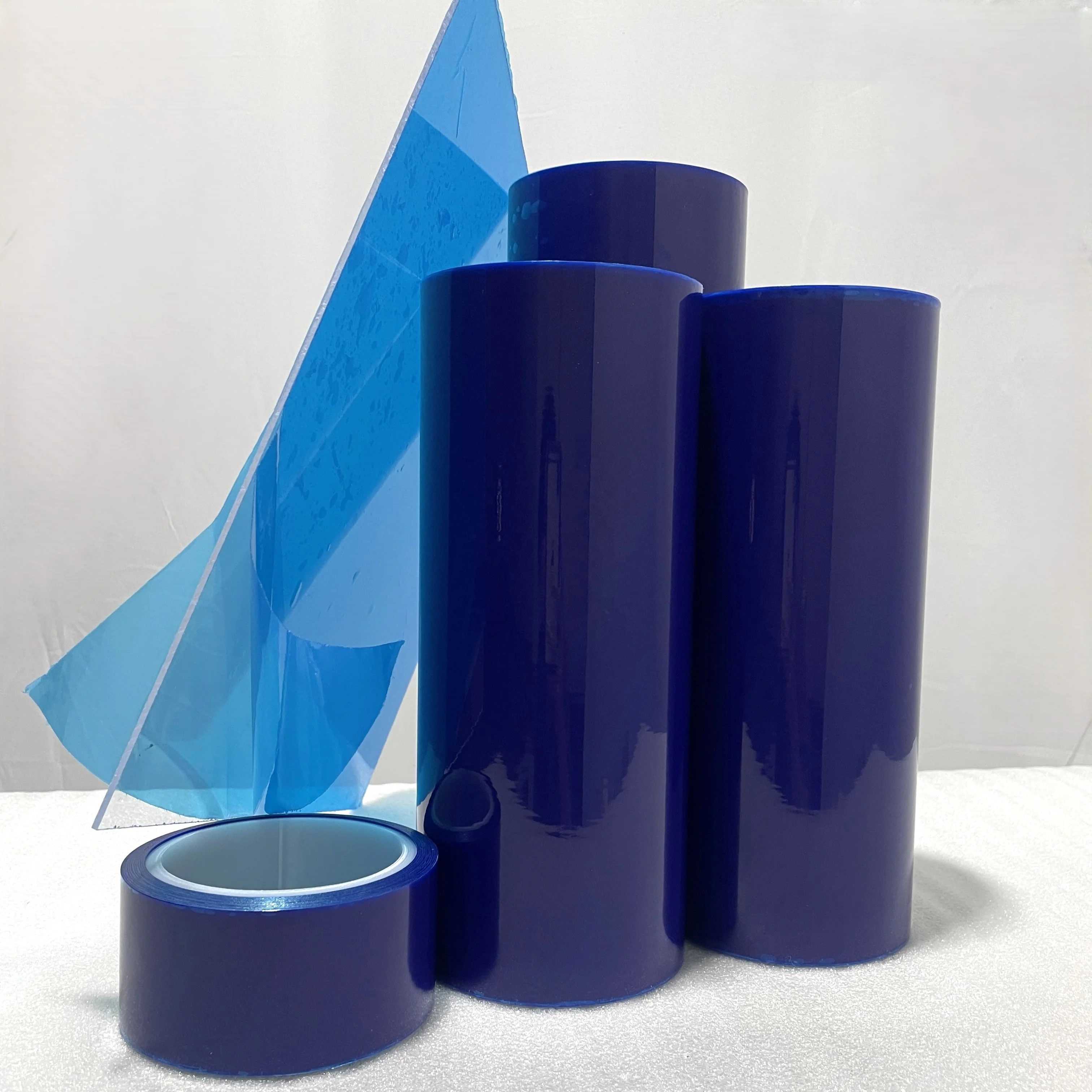 China Supplier Pe Clear Adhesive Plastic Blue Protective Film for Plastic Profile
