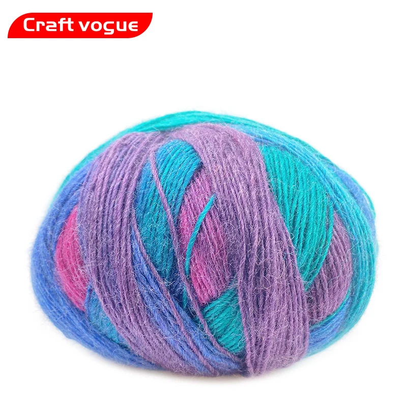 Craft Vogue factory price 100g wool ball yarn long  wholesale for knitting and sale