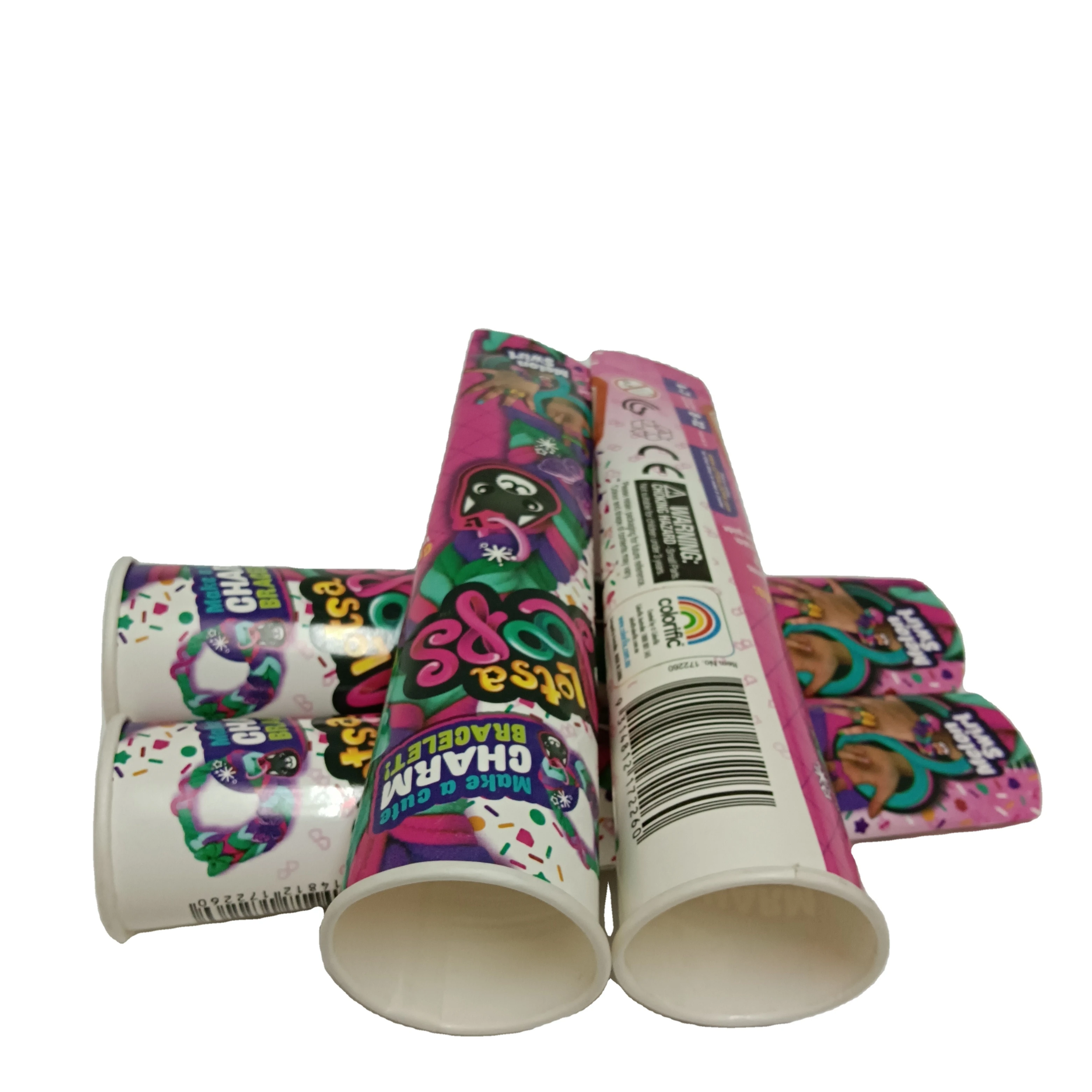 SP072 Customized Logo Printed  Squeeze Ice Lolly Calippo Paper Tube Snow Cone Cups