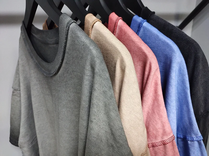 Мужская промытая футболка, черная футболка с постепенным изменением уровня кислоты, в наличии, 8813