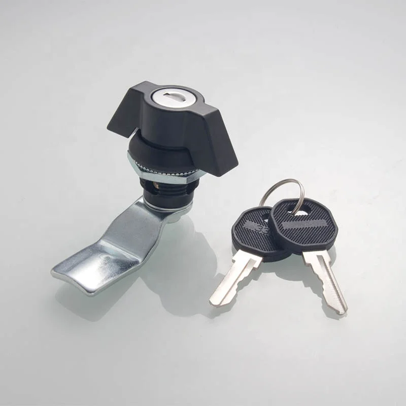 
Hengzhu MS408 Knob Cam Lock Mailbox Industrial Cabinet Cam Lock Zinc Alloy Black Quarter Turn Latch Cam Lock 