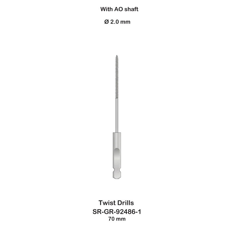 Pakistan Manufacturing Surgical Instruments Twist Drills With AO Shaft