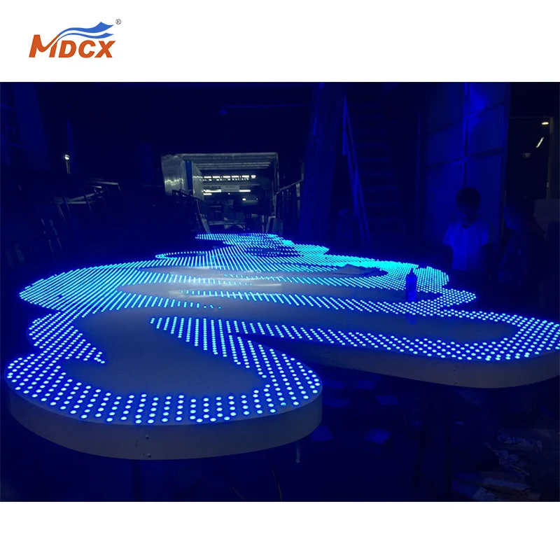 Round Point LED Pixel Light Outdoor Decoration DMX512 24V RGB LED Pixel Dot Light