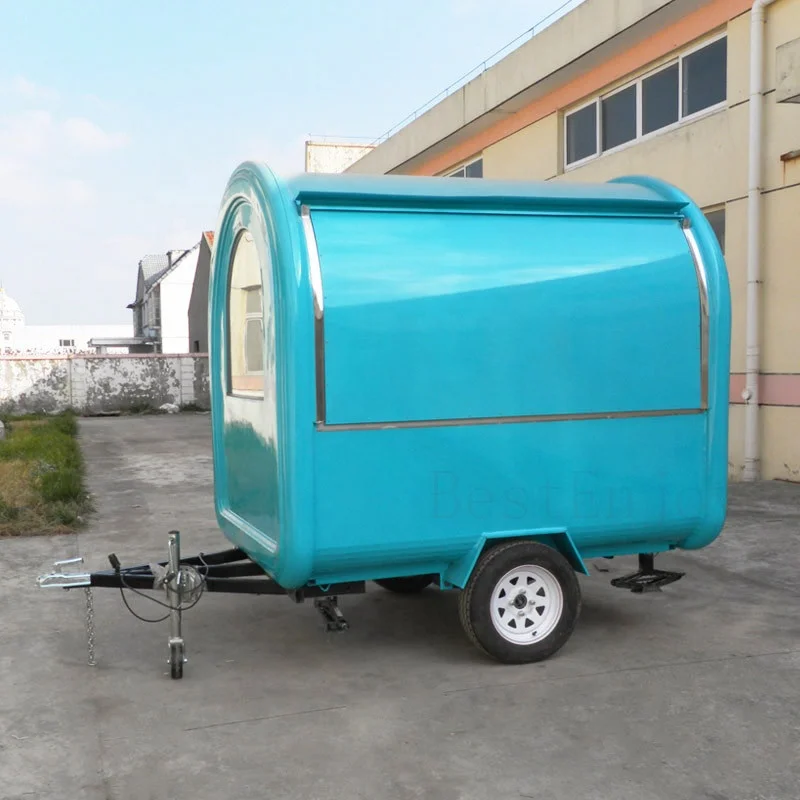 Small Mobile Chicken Food Track Bakery Caravan Concession Trailer for Sale