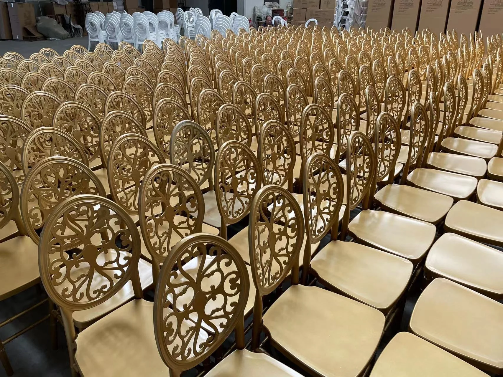 2024 New Resin Wedding Event Rental Banquet Dining Luxury Royal Napoleon Chair