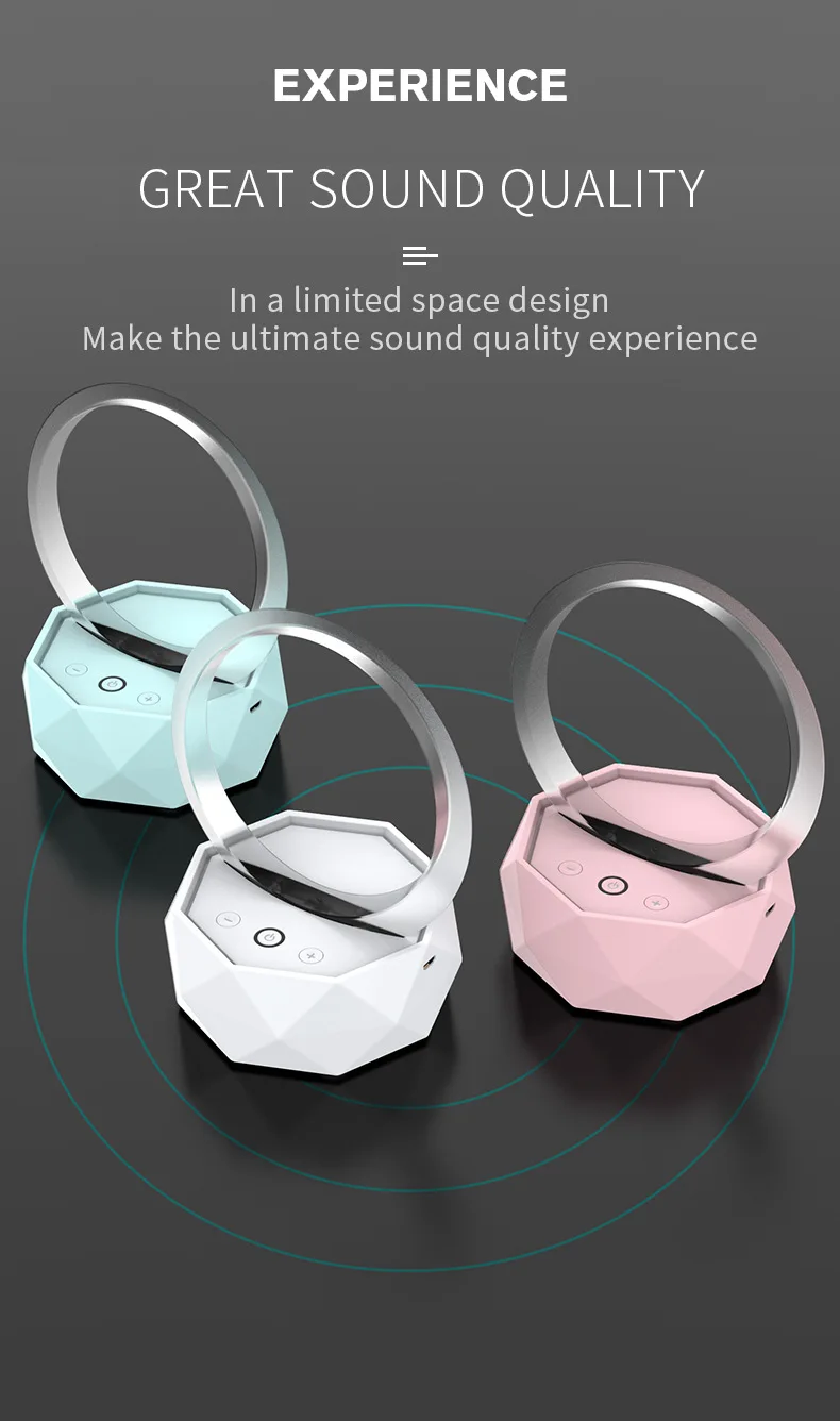 Cheapest Mini Portable RGB LED Bluetooth Radio USB Player Audio Cable mini speaker