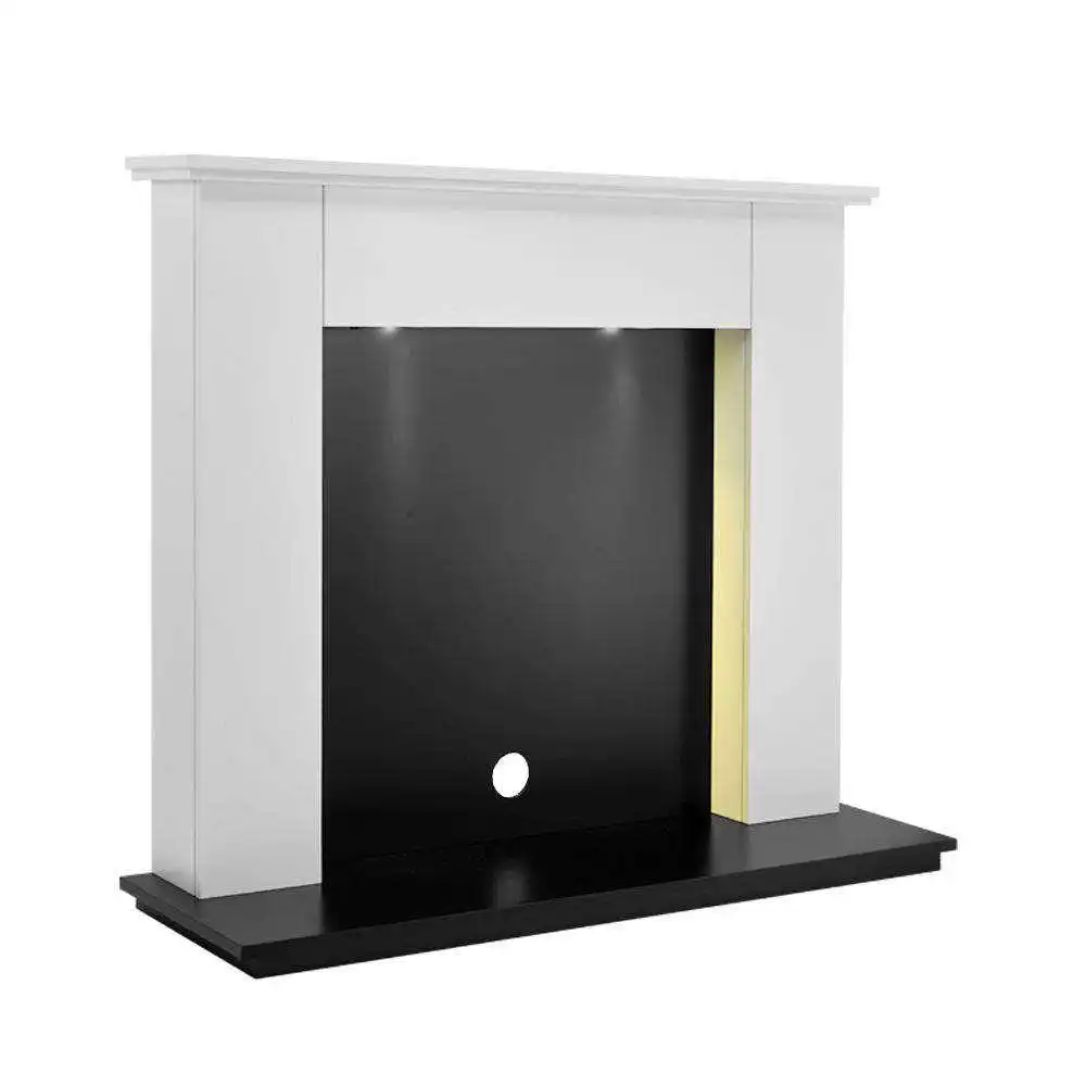 New Style Wall Mounted Household White Contemporary Appearance Electric Fireplace For Living Room