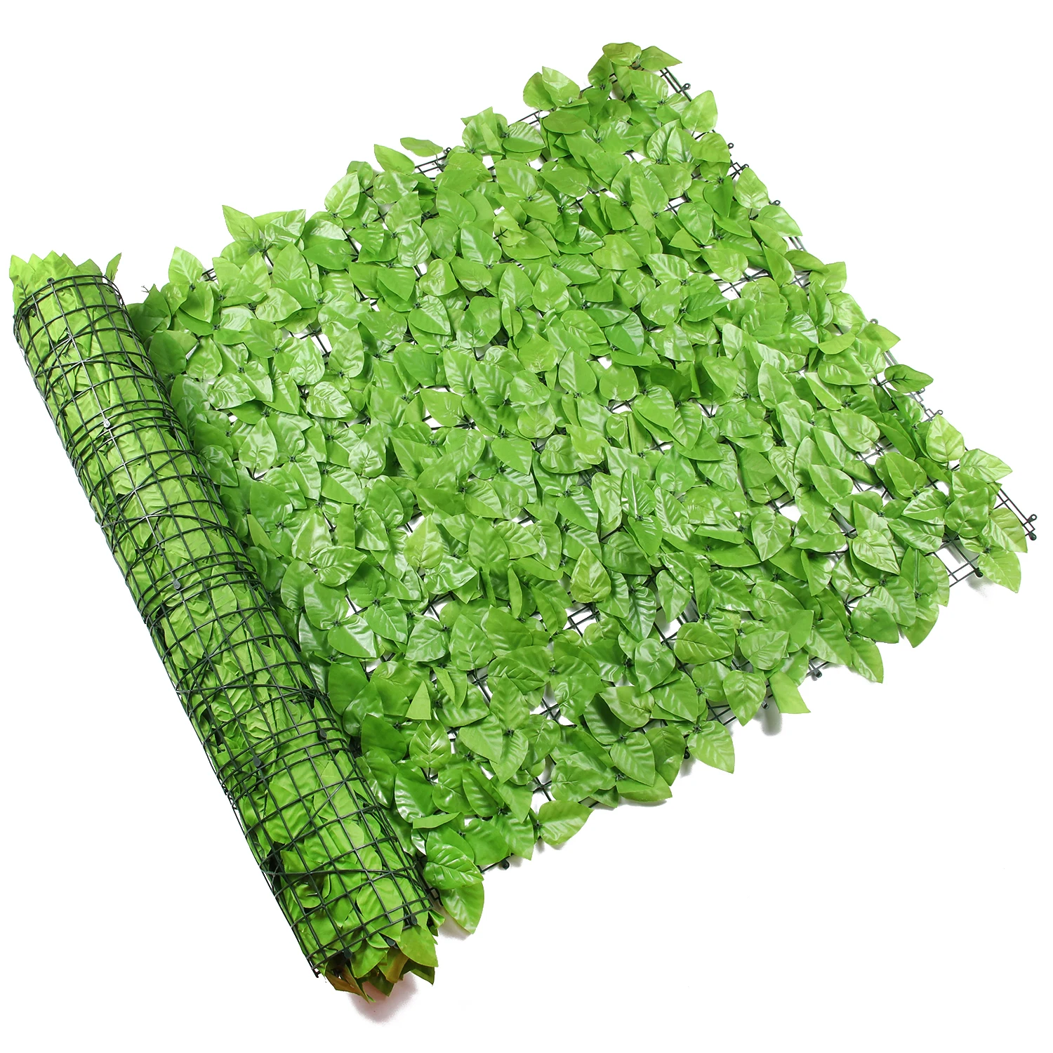L6 Wholesale Plastic Green Leaves Privacy Artificial Ivy Screen Fence Roll for Garden Outdoor Decor