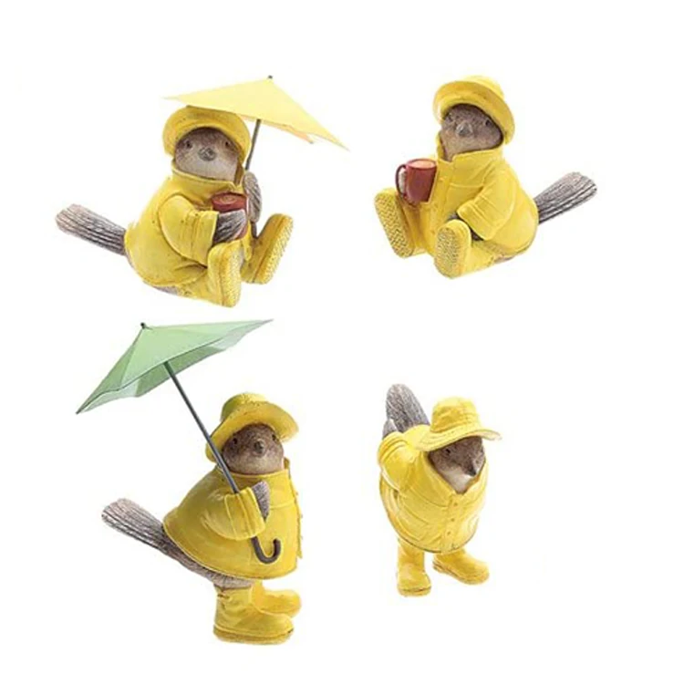 Оптовая продажа, домашний декор, милые дождевики из смолы, маленькие фигурки птиц