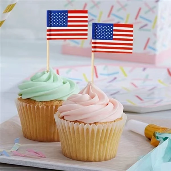 Customized Printing Party Decoration Food pick Cocktail Toothpick Flag