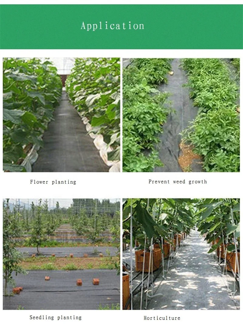 black color Agricultural use plastic cover anti grass cutter tarp