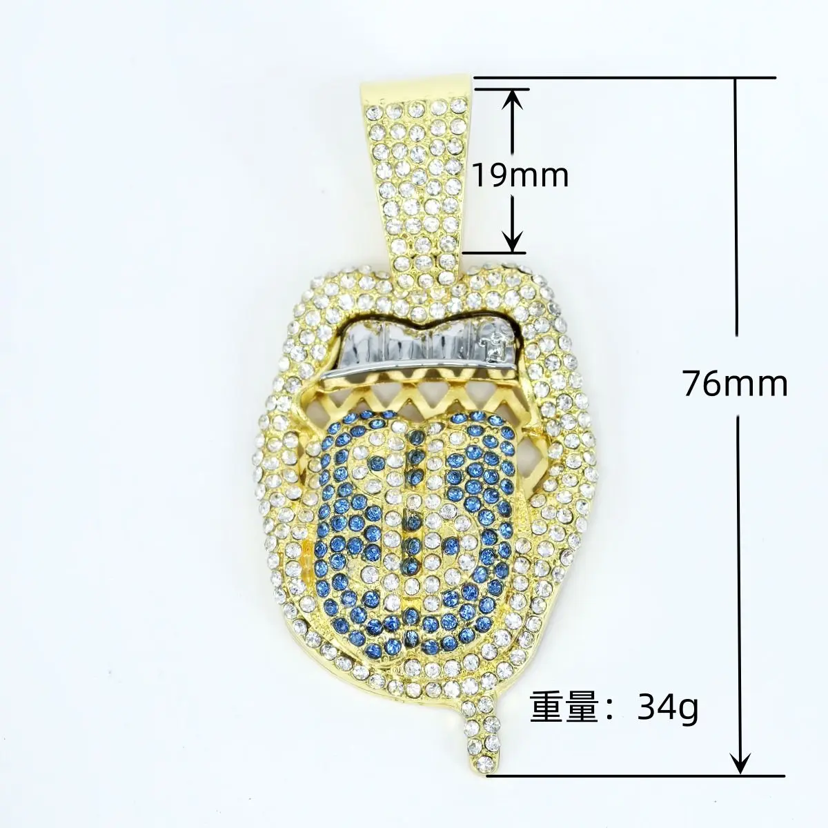 Gold plated can be customized non-fading necklace Chic chic hip hop pendant Zirconia Jewelry