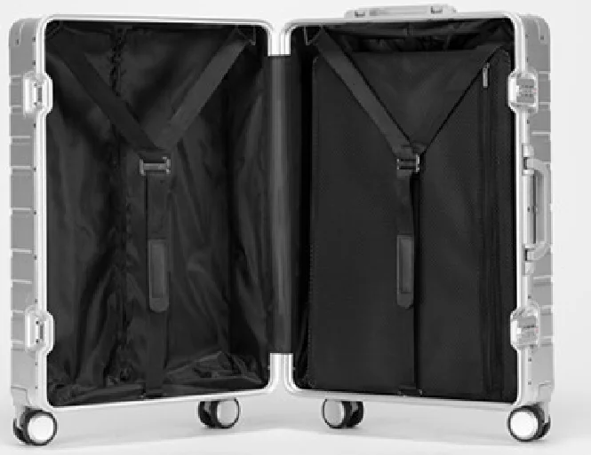 new design Full Aluminum Suitcase Luggage Carry on Trolley Bag